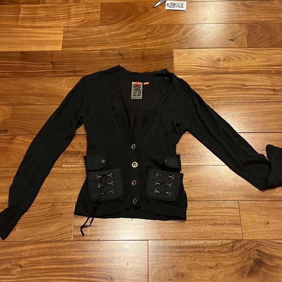 Not The Same linen cardigan with buttons, size 8 - Picture 3 of 5